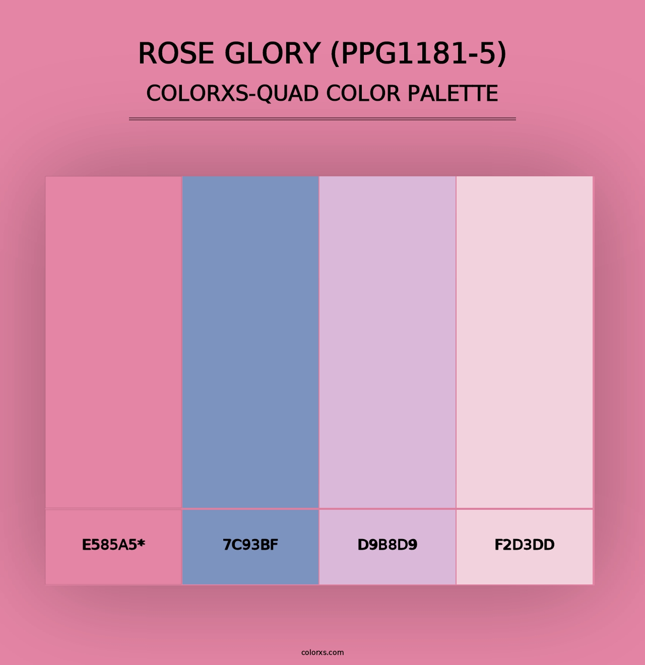 Rose Glory (PPG1181-5) - Colorxs Quad Palette