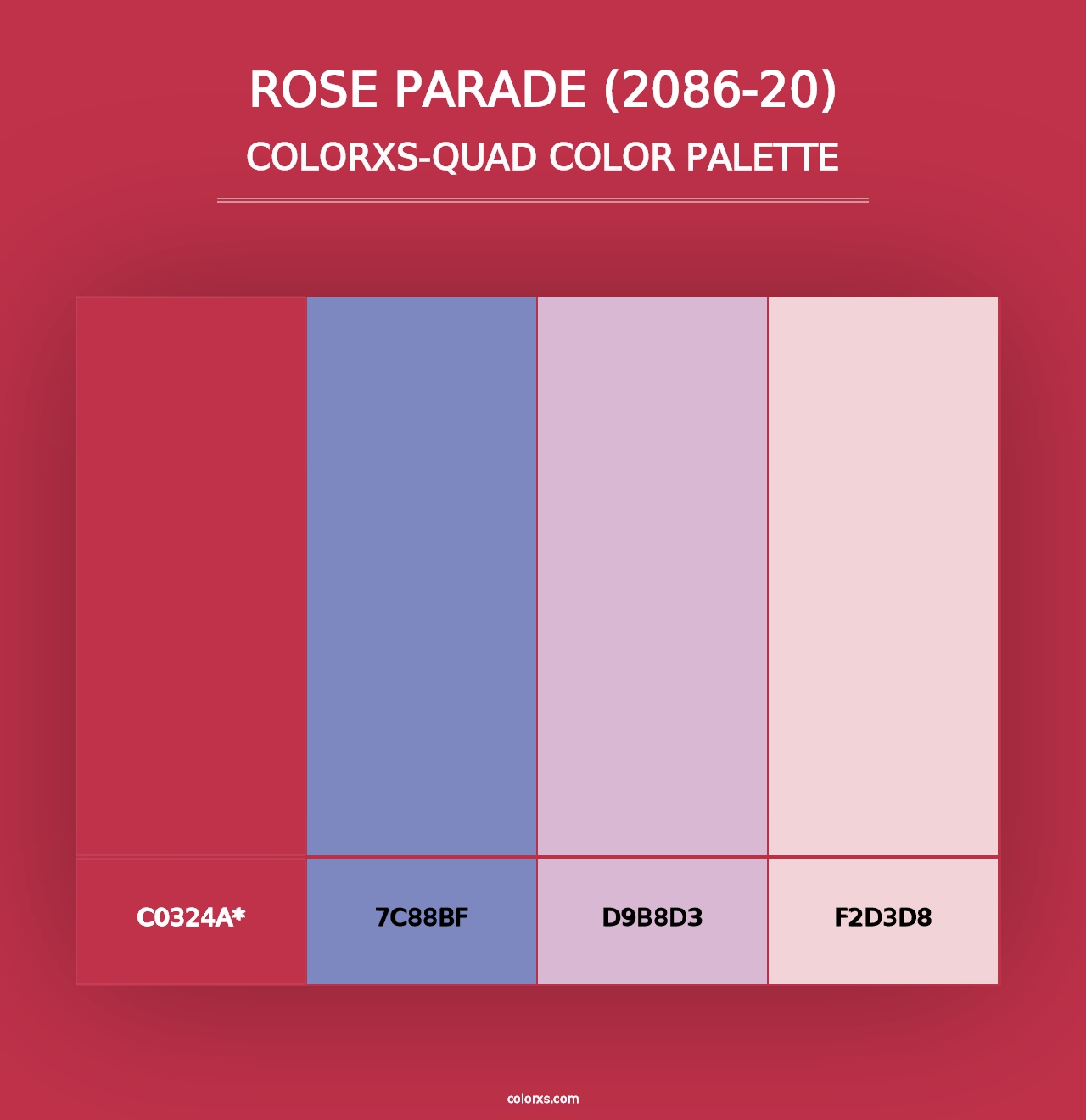 Rose Parade (2086-20) - Colorxs Quad Palette