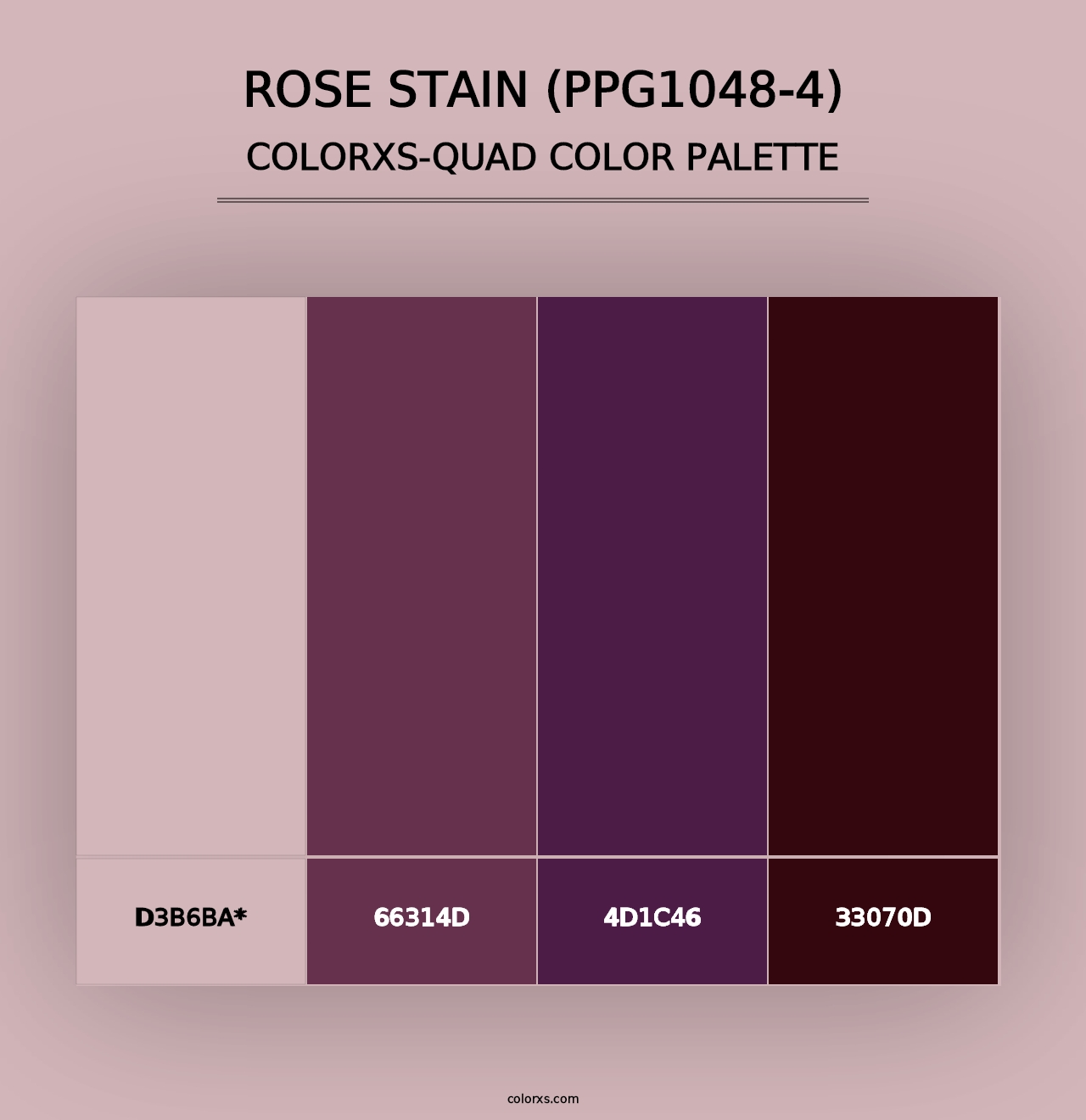 Rose Stain (PPG1048-4) - Colorxs Quad Palette