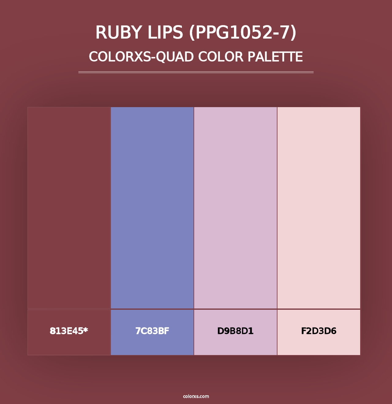 Ruby Lips (PPG1052-7) - Colorxs Quad Palette