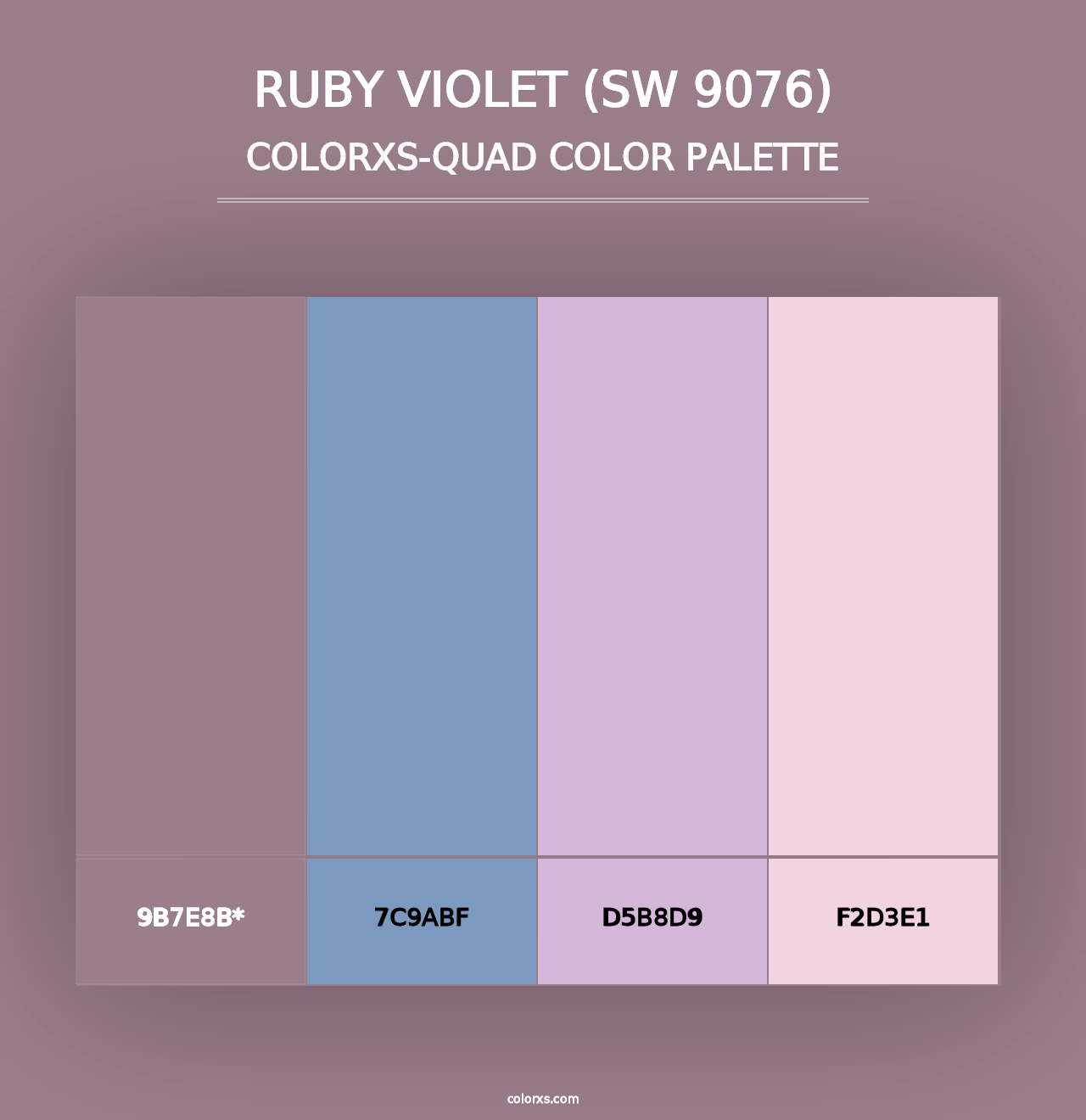 Ruby Violet (SW 9076) - Colorxs Quad Palette