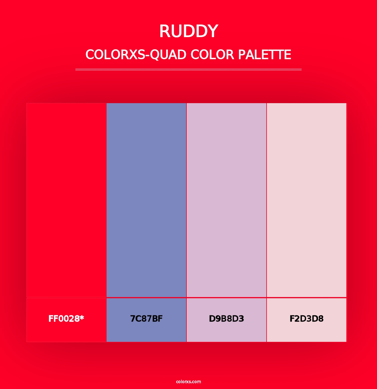 Ruddy - Colorxs Quad Palette