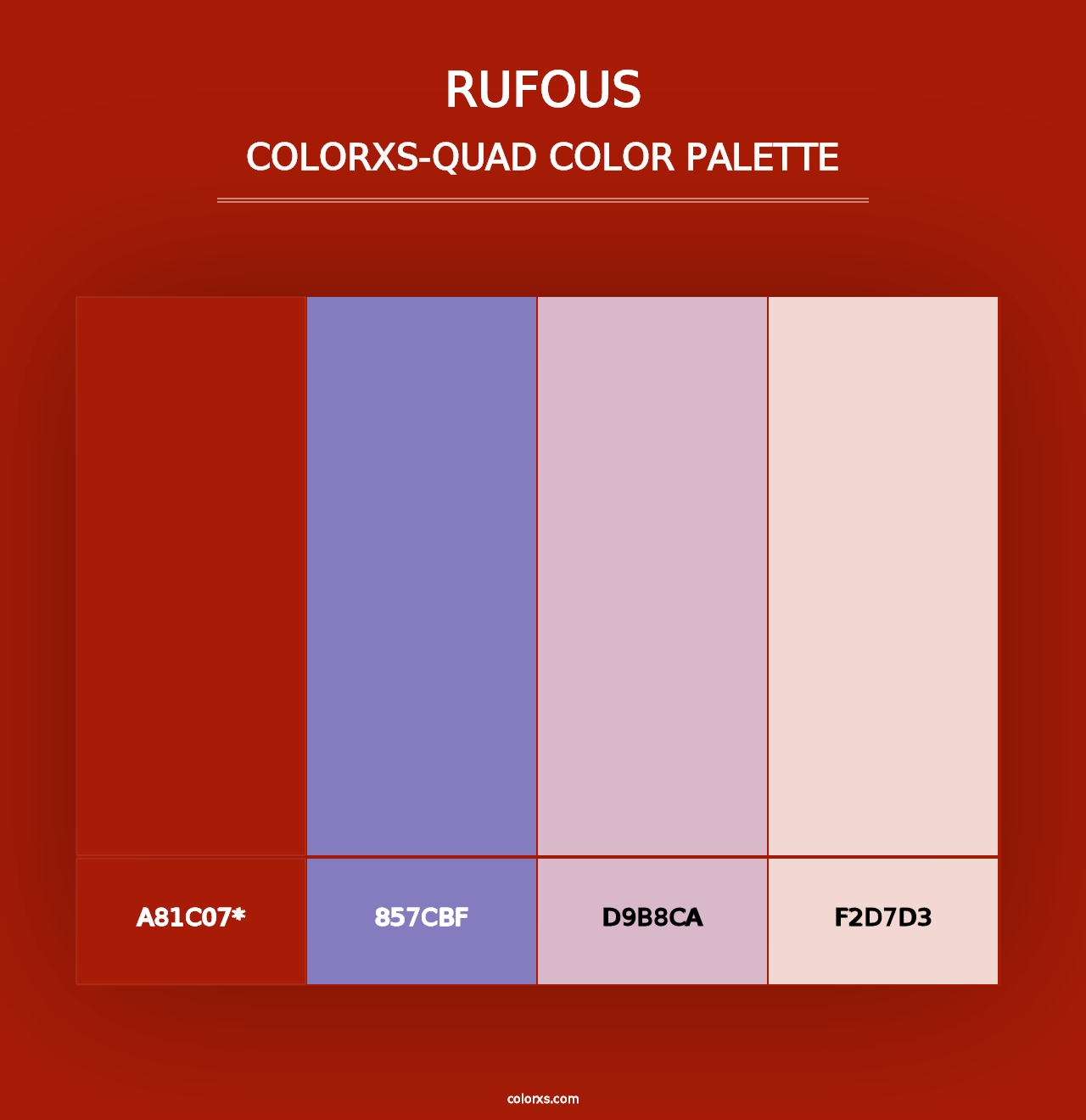 Rufous - Colorxs Quad Palette