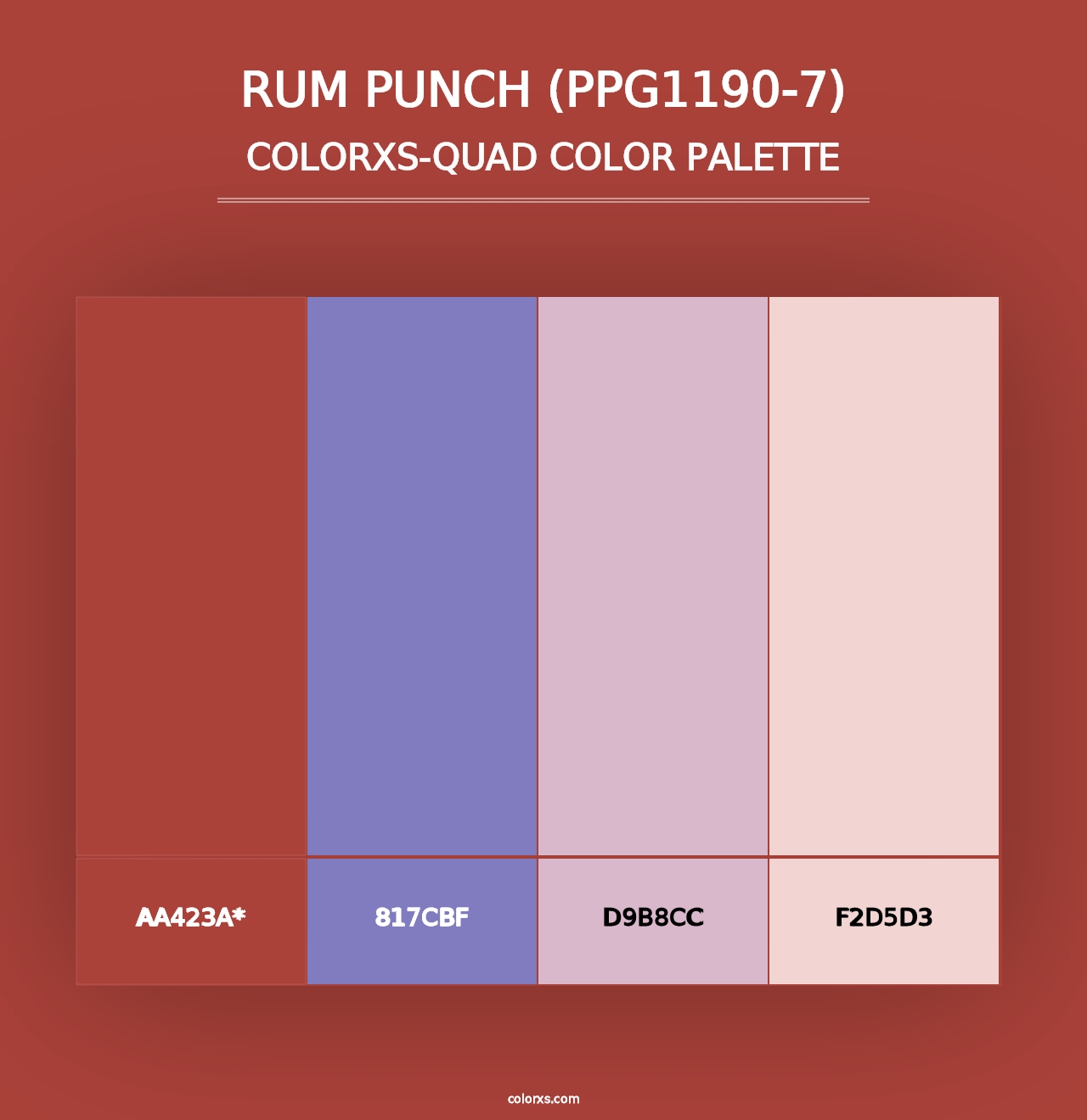 Rum Punch (PPG1190-7) - Colorxs Quad Palette