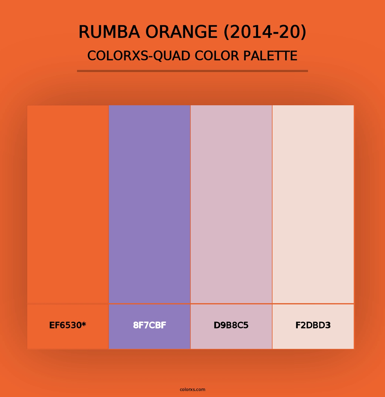 Rumba Orange (2014-20) - Colorxs Quad Palette