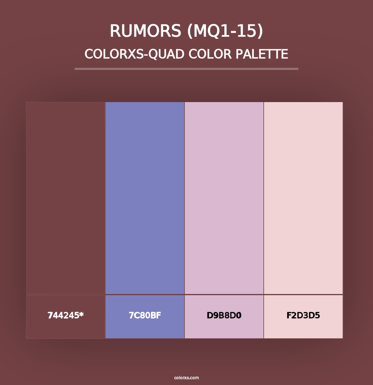 Rumors (MQ1-15) - Colorxs Quad Palette