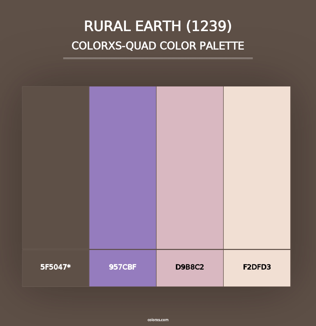 Rural Earth (1239) - Colorxs Quad Palette