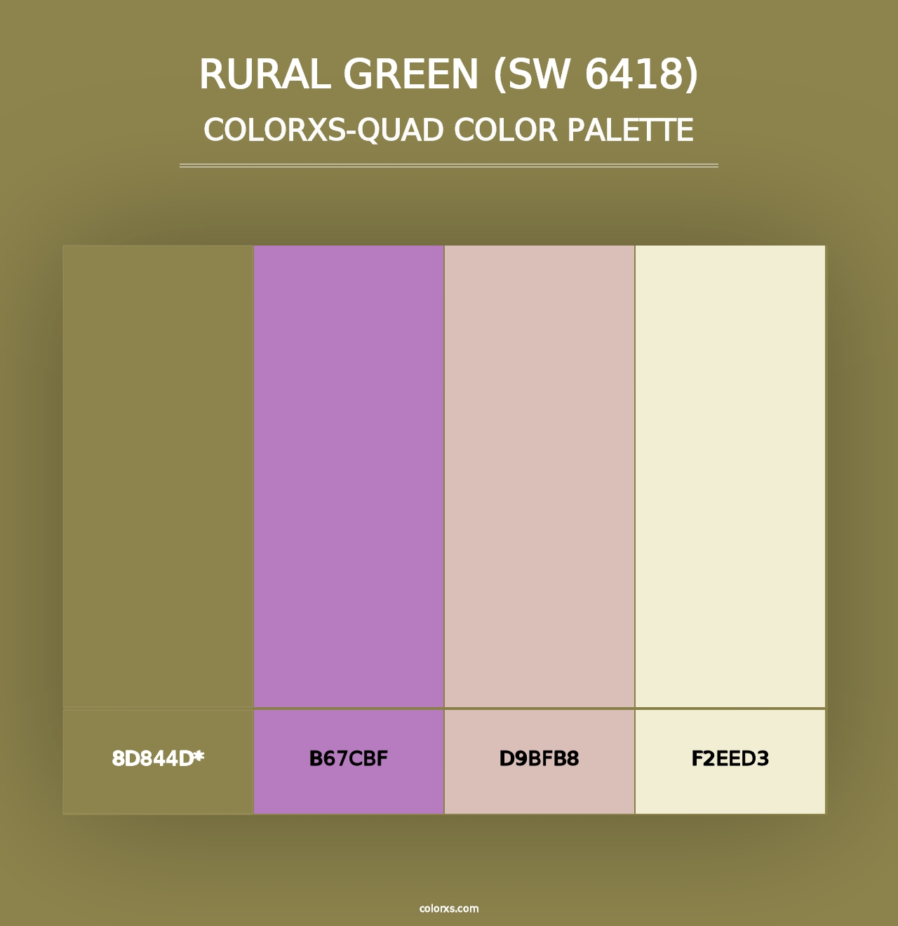 Rural Green (SW 6418) - Colorxs Quad Palette