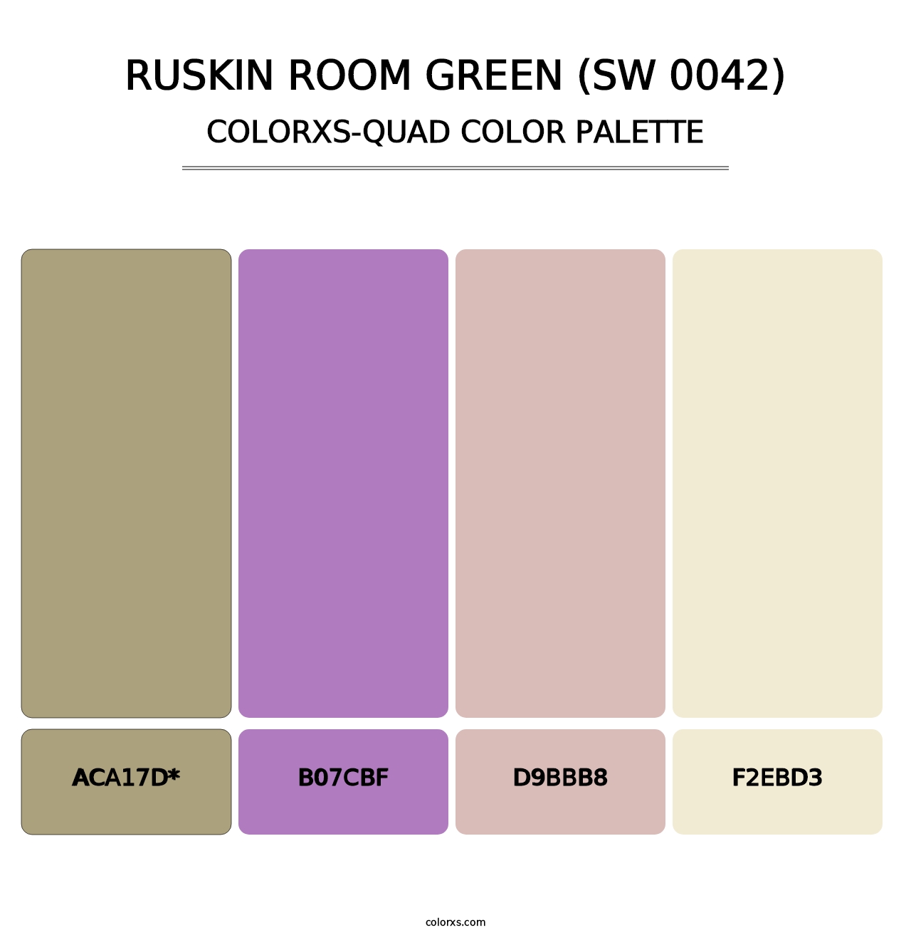 Ruskin Room Green (SW 0042) - Colorxs Quad Palette