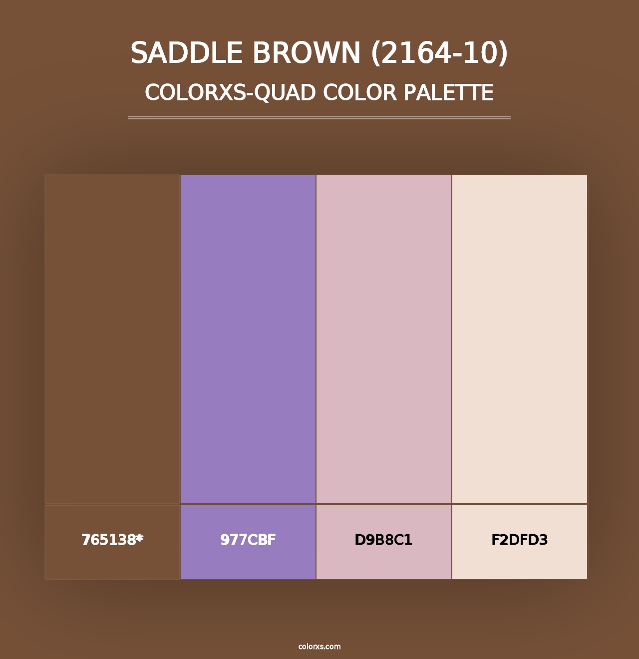 Saddle Brown (2164-10) - Colorxs Quad Palette