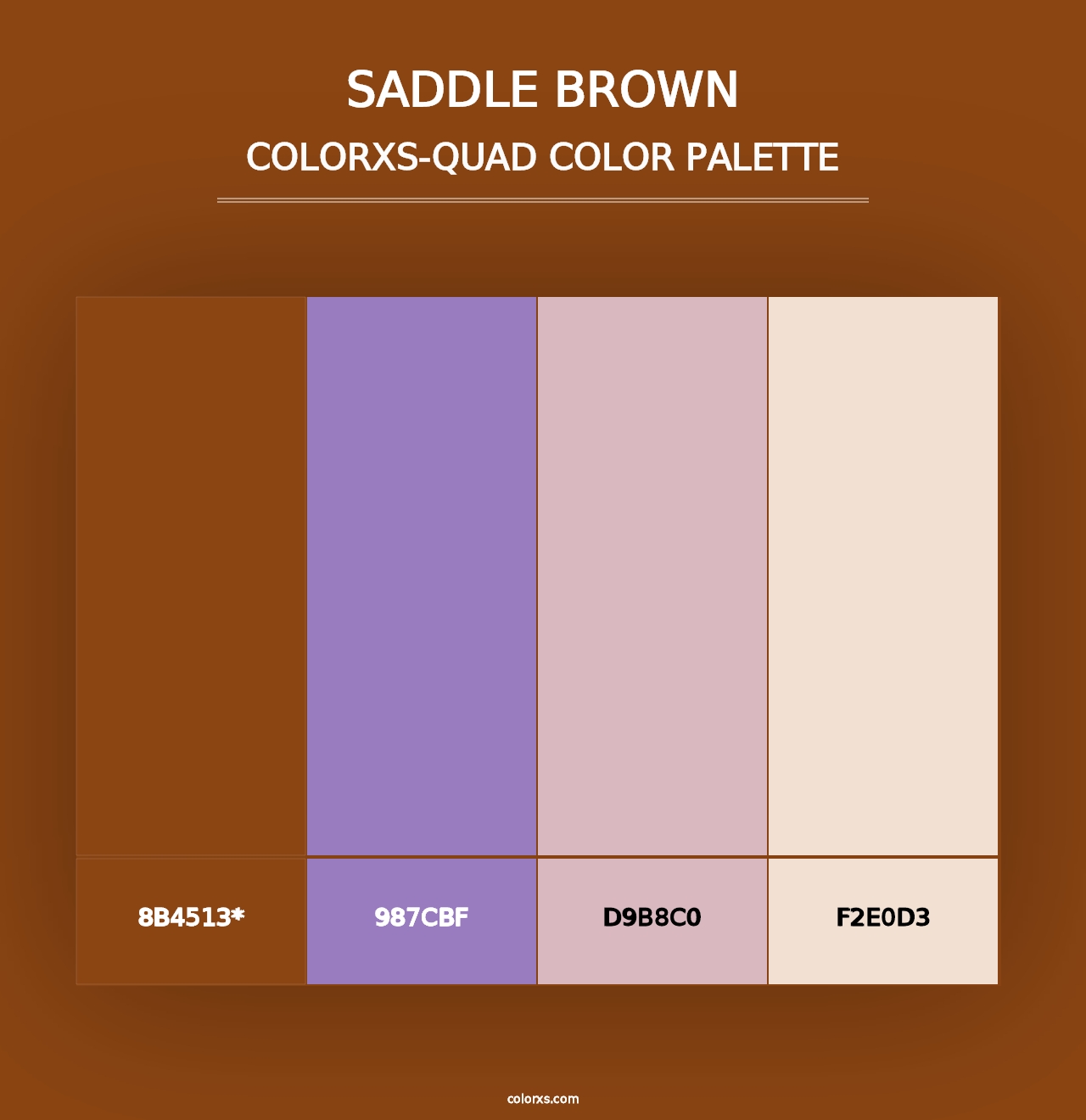 Saddle Brown - Colorxs Quad Palette