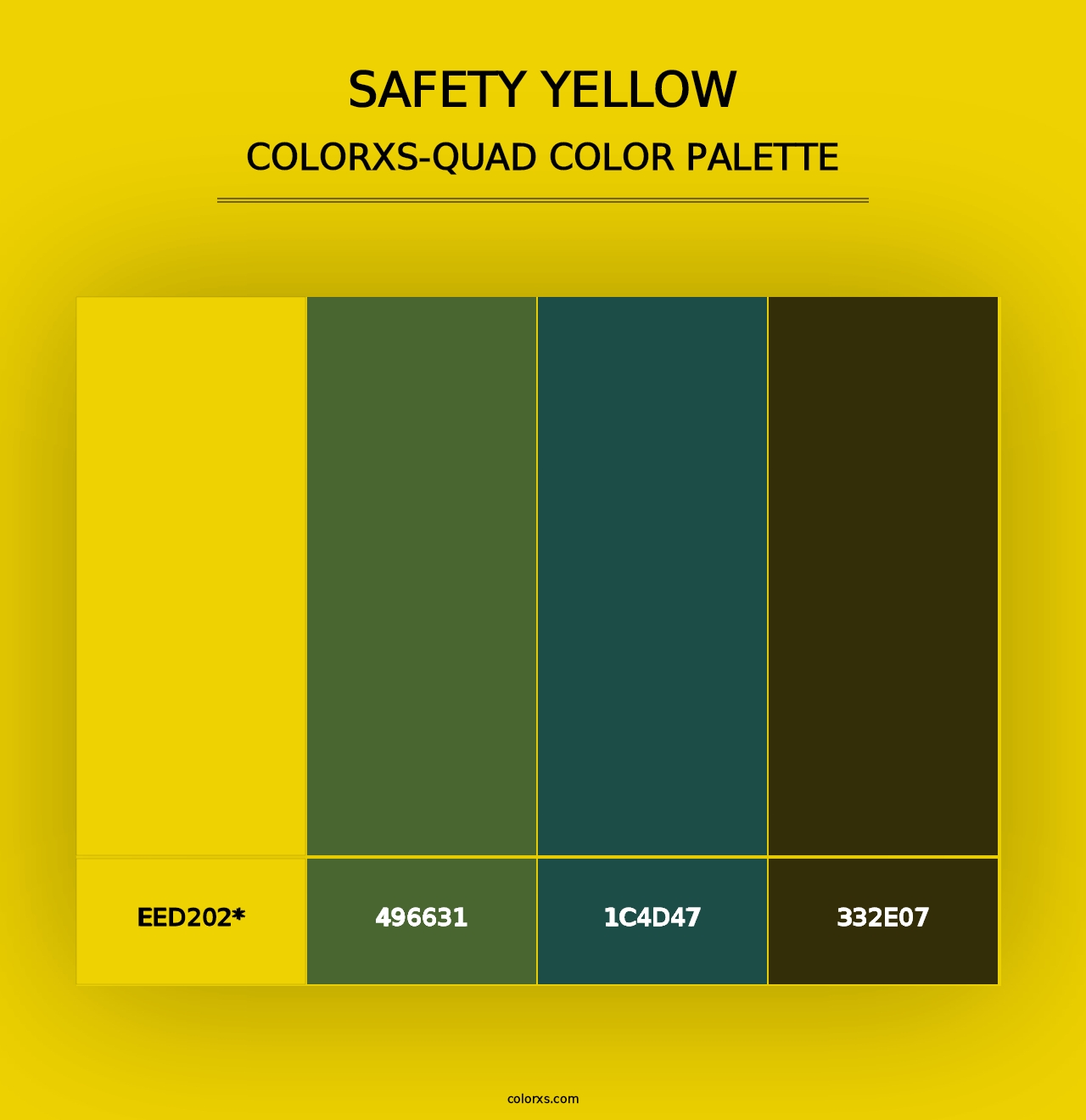 Safety Yellow - Colorxs Quad Palette