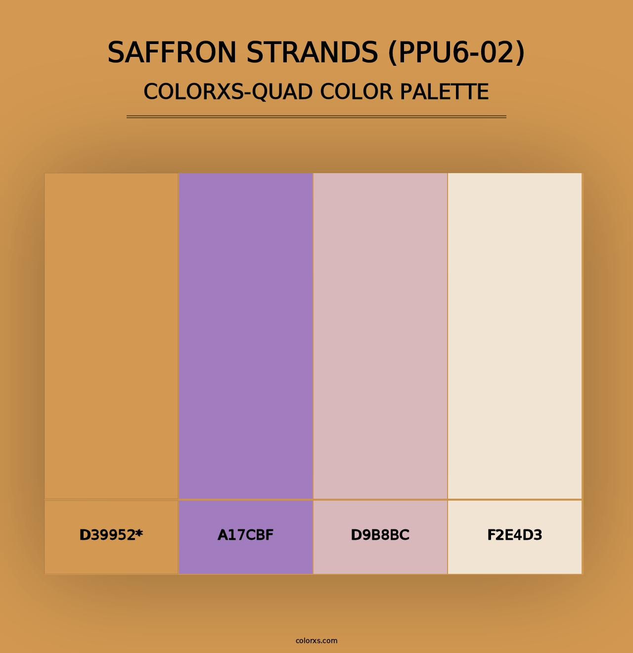 Saffron Strands (PPU6-02) - Colorxs Quad Palette