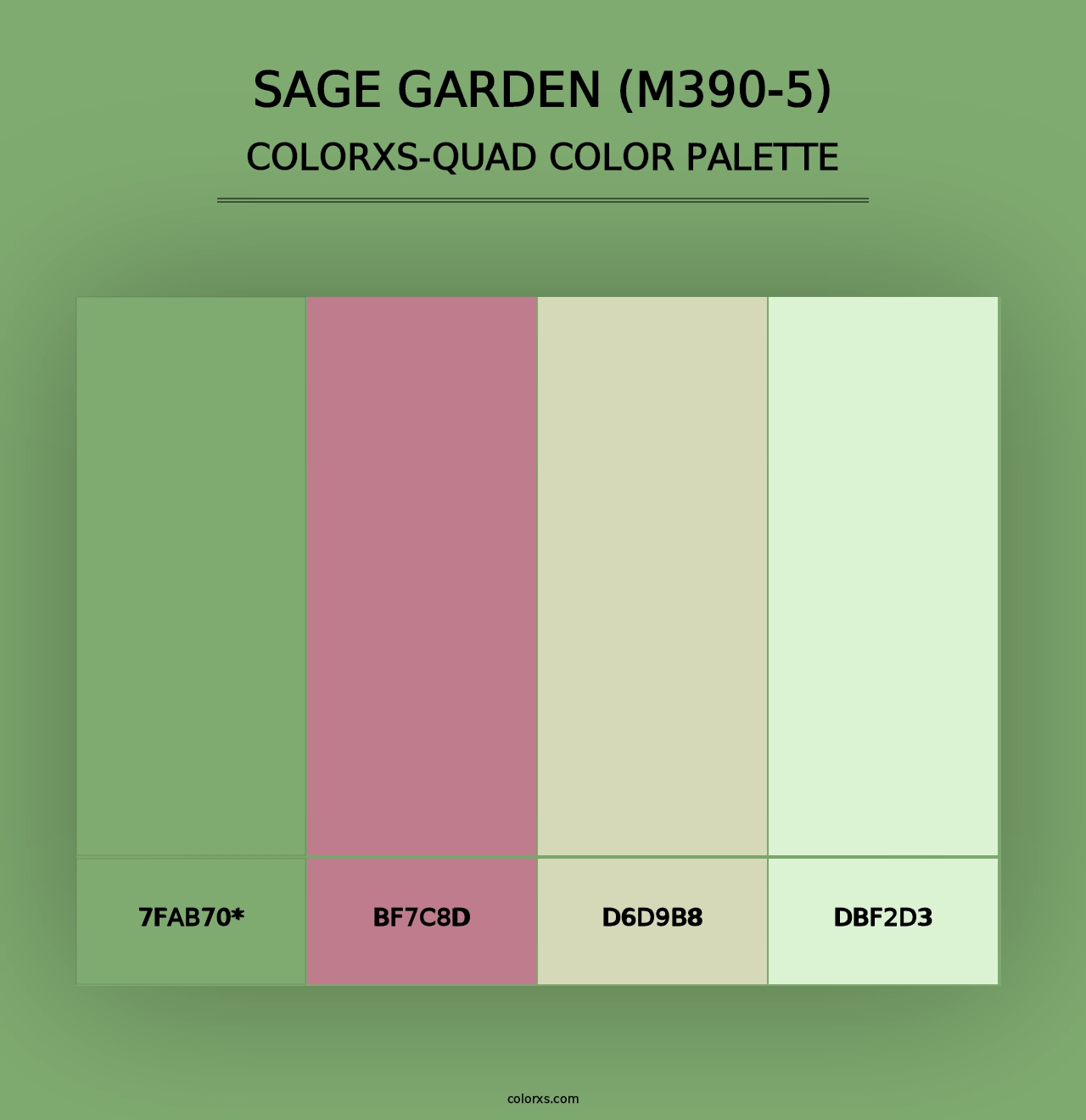 Sage Garden (M390-5) - Colorxs Quad Palette