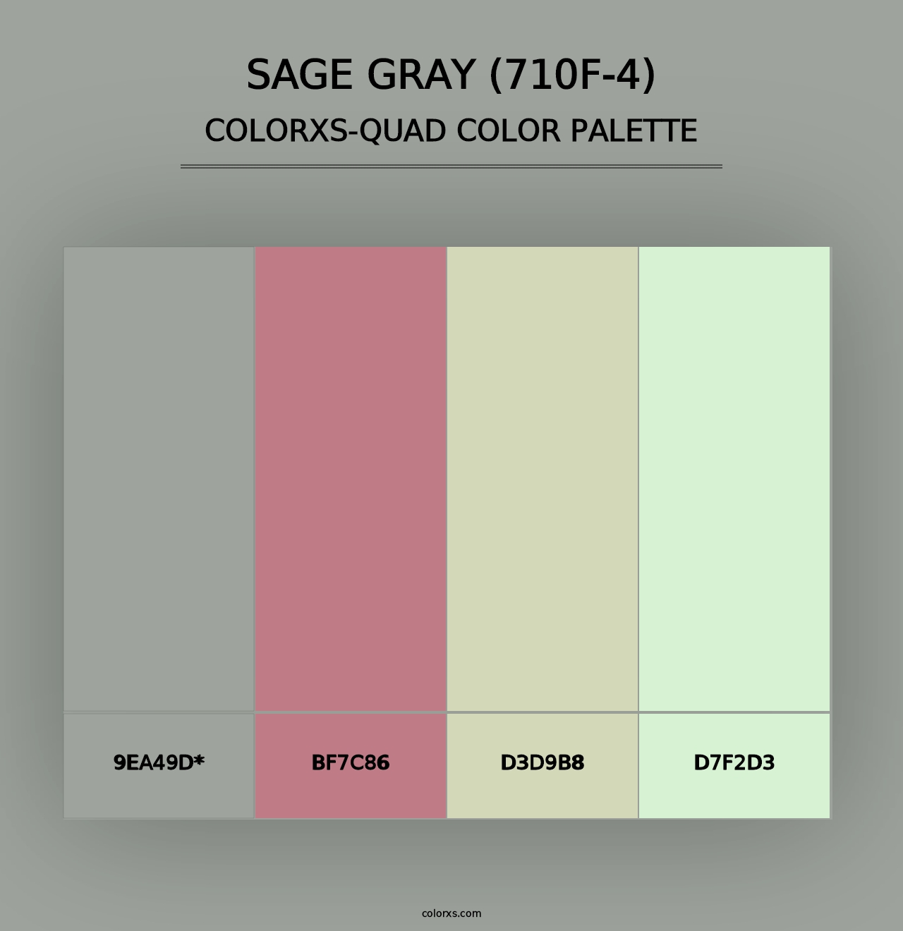 Sage Gray (710F-4) - Colorxs Quad Palette