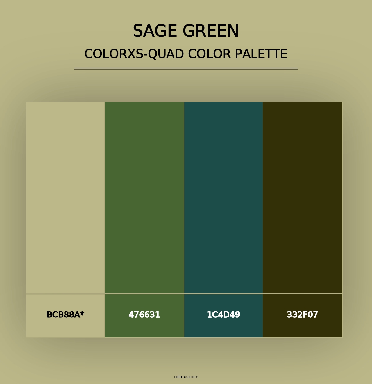 Sage Green - Colorxs Quad Palette