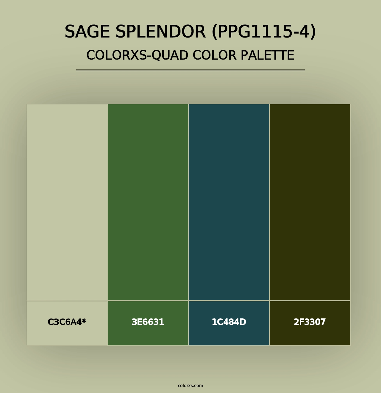 Sage Splendor (PPG1115-4) - Colorxs Quad Palette