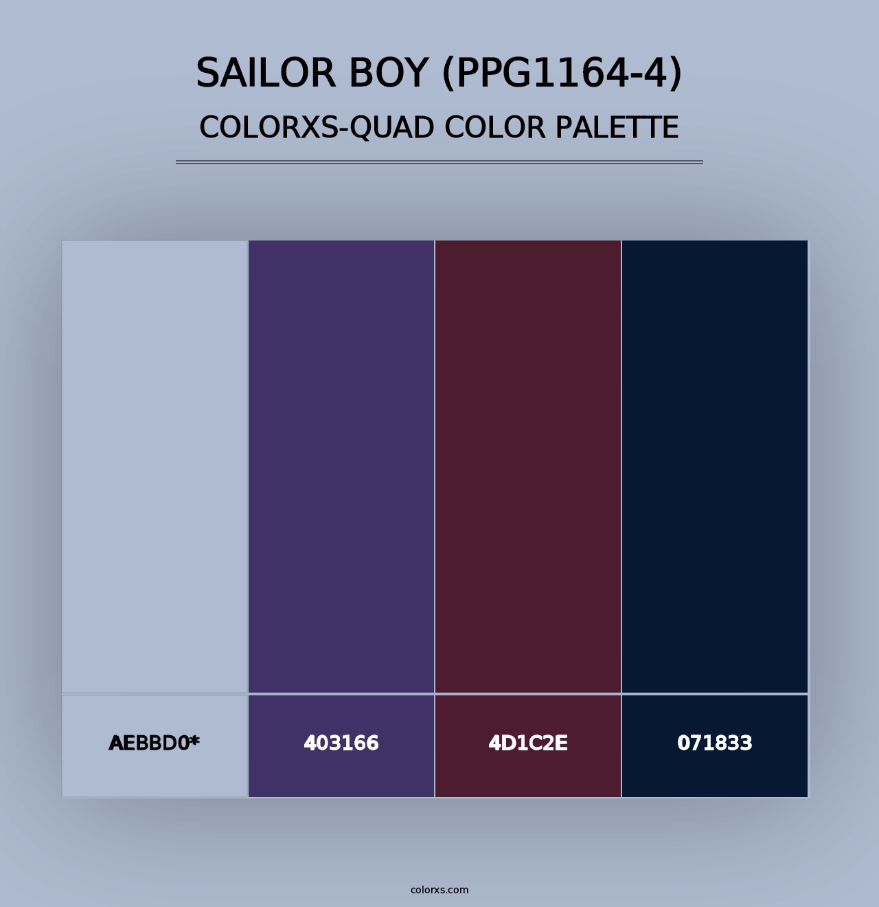 Sailor Boy (PPG1164-4) - Colorxs Quad Palette