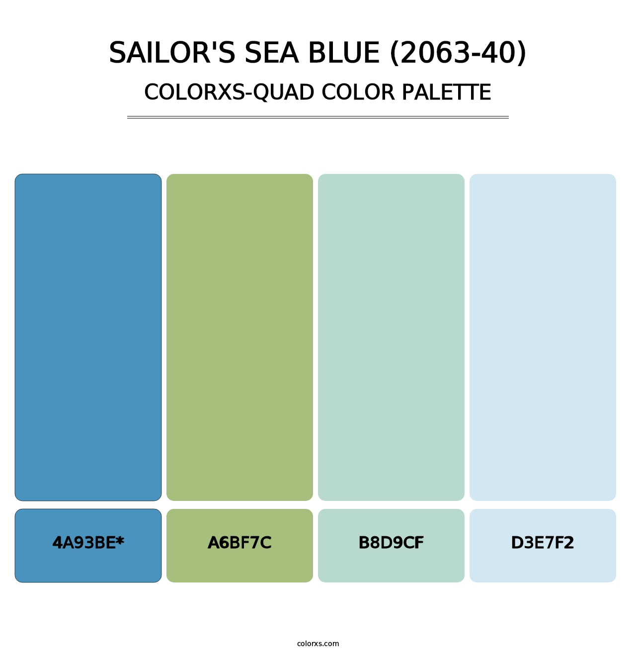 Sailor's Sea Blue (2063-40) - Colorxs Quad Palette