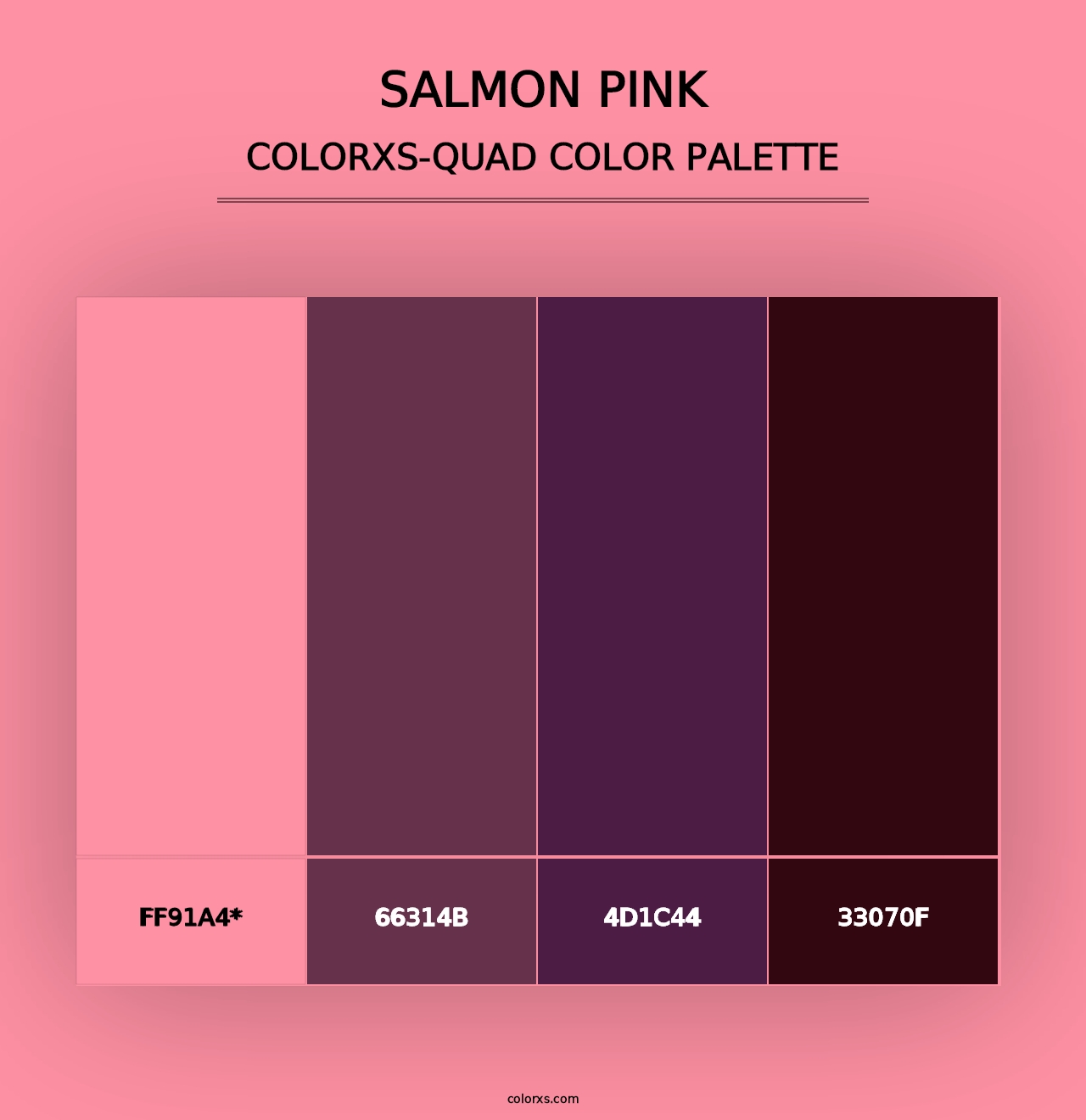 Salmon Pink - Colorxs Quad Palette