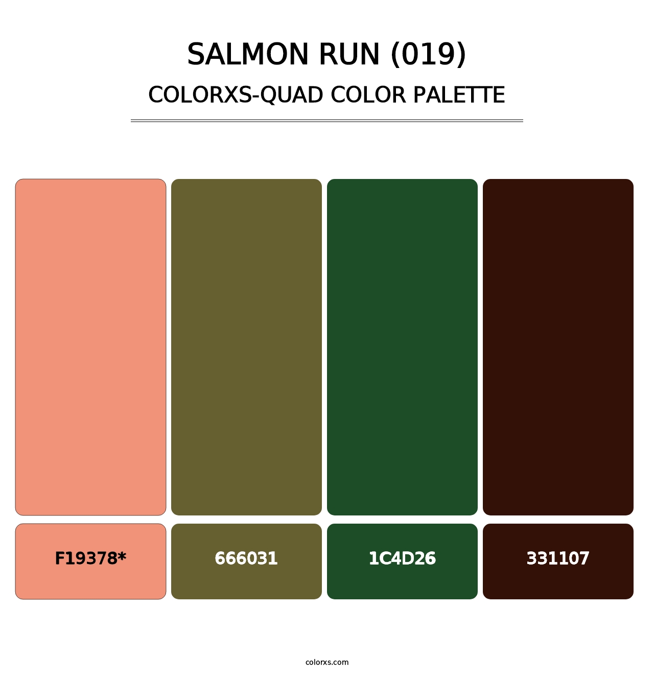 Salmon Run (019) - Colorxs Quad Palette