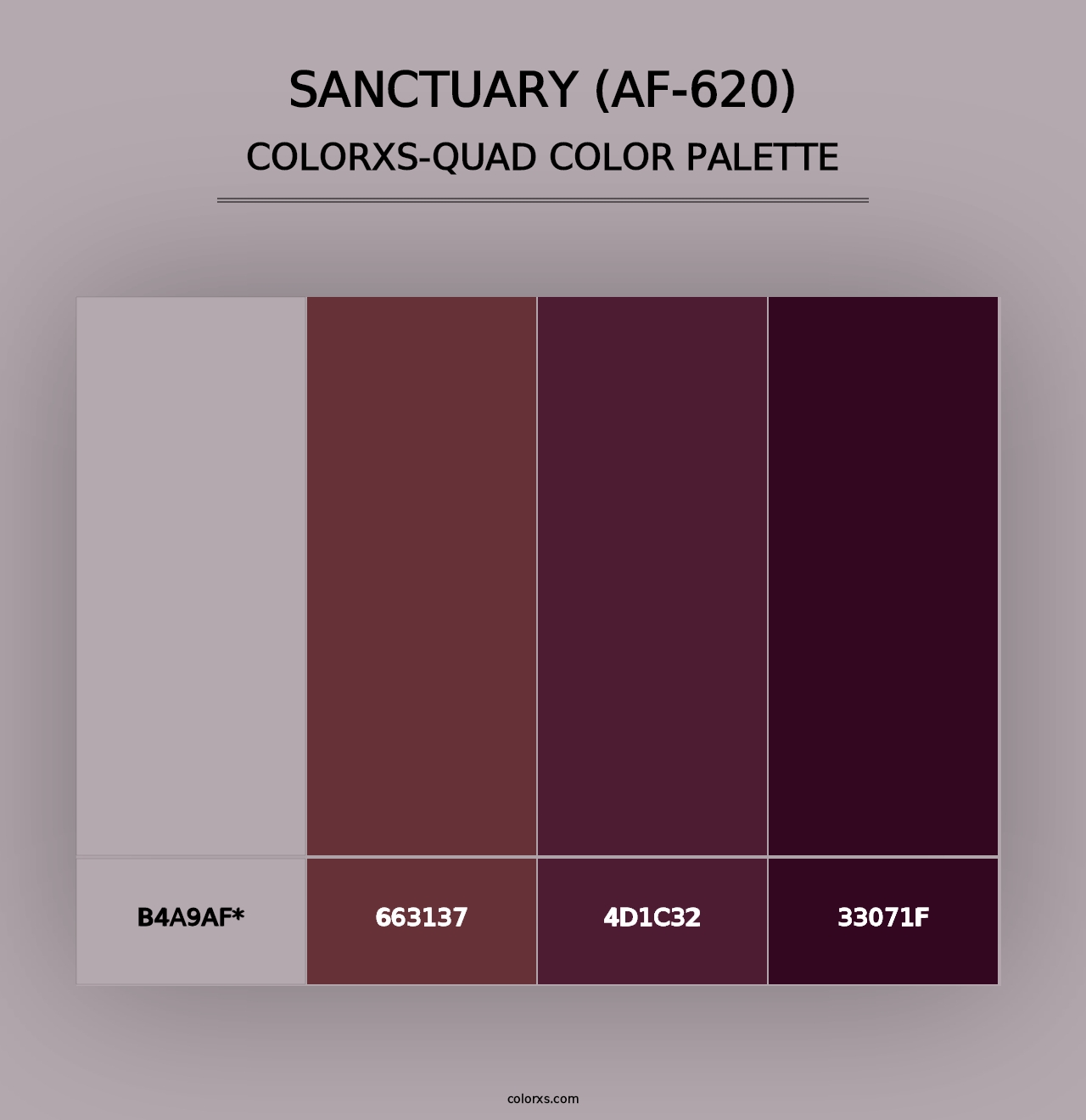 Sanctuary (AF-620) - Colorxs Quad Palette