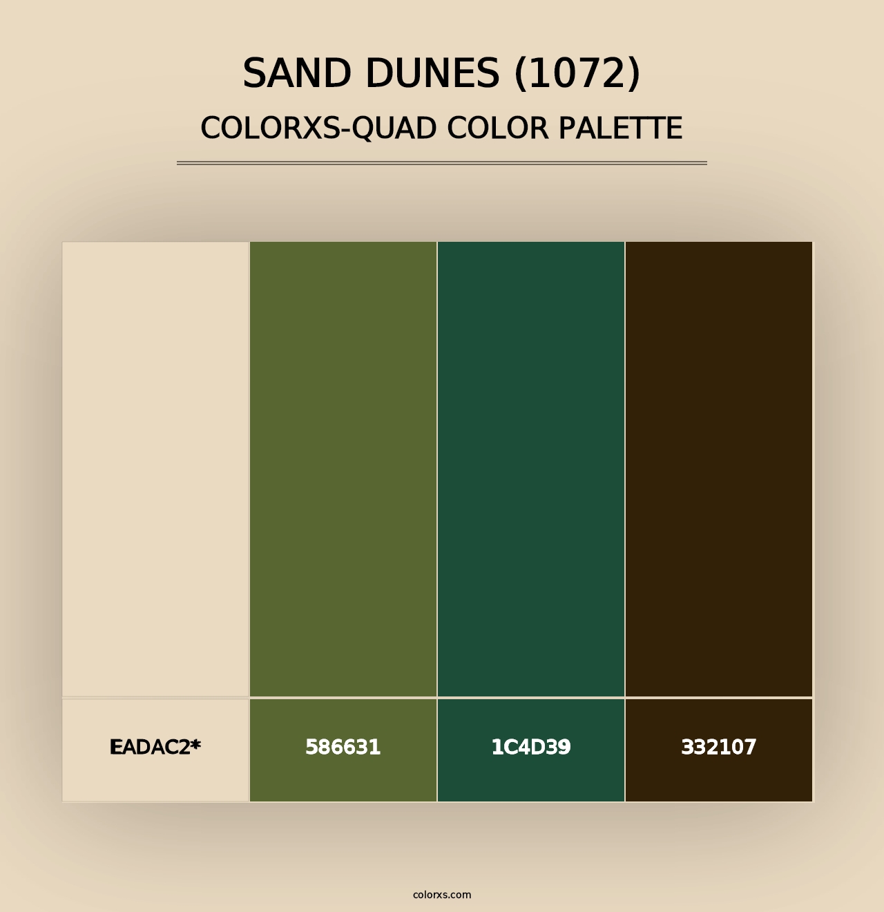 Sand Dunes (1072) - Colorxs Quad Palette