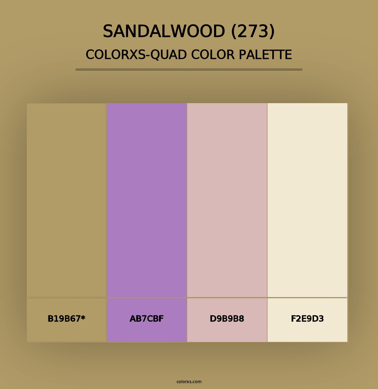 Sandalwood (273) - Colorxs Quad Palette