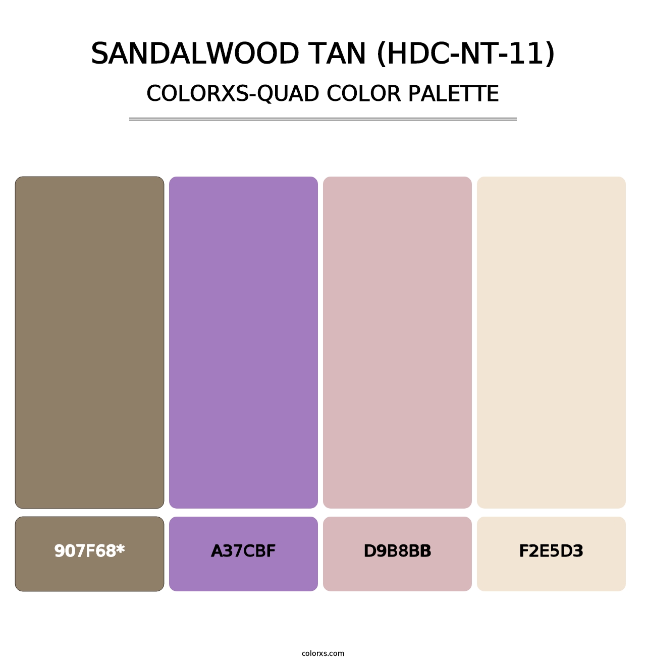 Sandalwood Tan (HDC-NT-11) - Colorxs Quad Palette