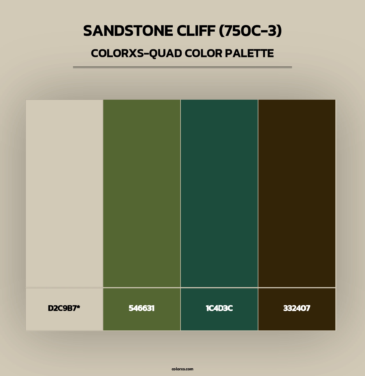 Sandstone Cliff (750C-3) - Colorxs Quad Palette