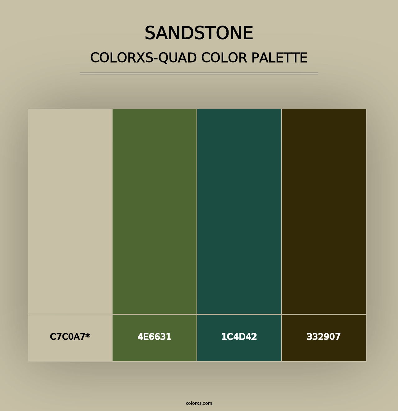 Sandstone - Colorxs Quad Palette