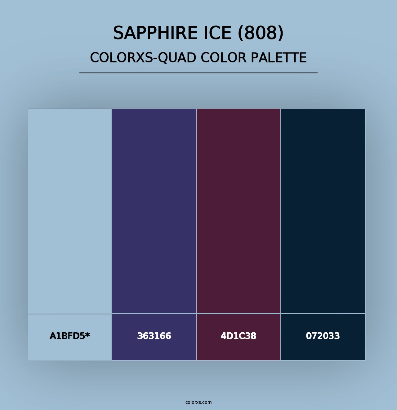 Sapphire Ice (808) - Colorxs Quad Palette