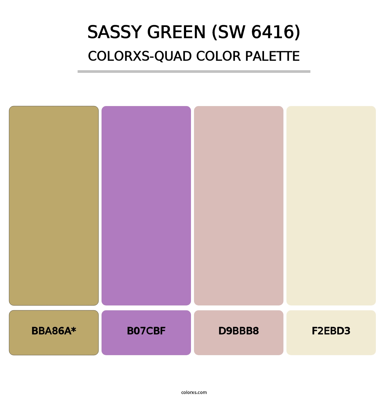 Sassy Green (SW 6416) - Colorxs Quad Palette