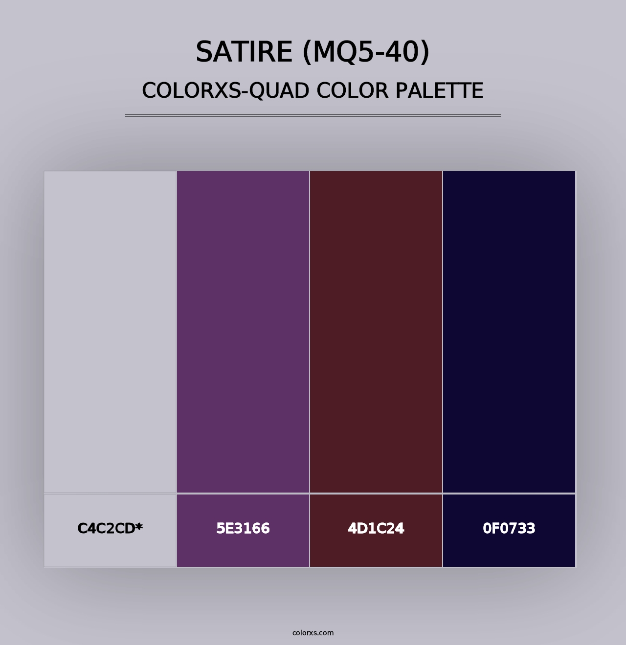 Satire (MQ5-40) - Colorxs Quad Palette