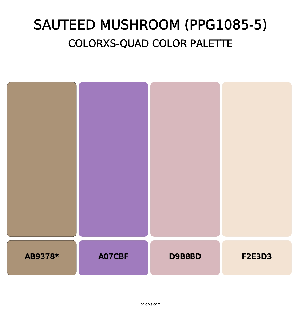 Sauteed Mushroom (PPG1085-5) - Colorxs Quad Palette