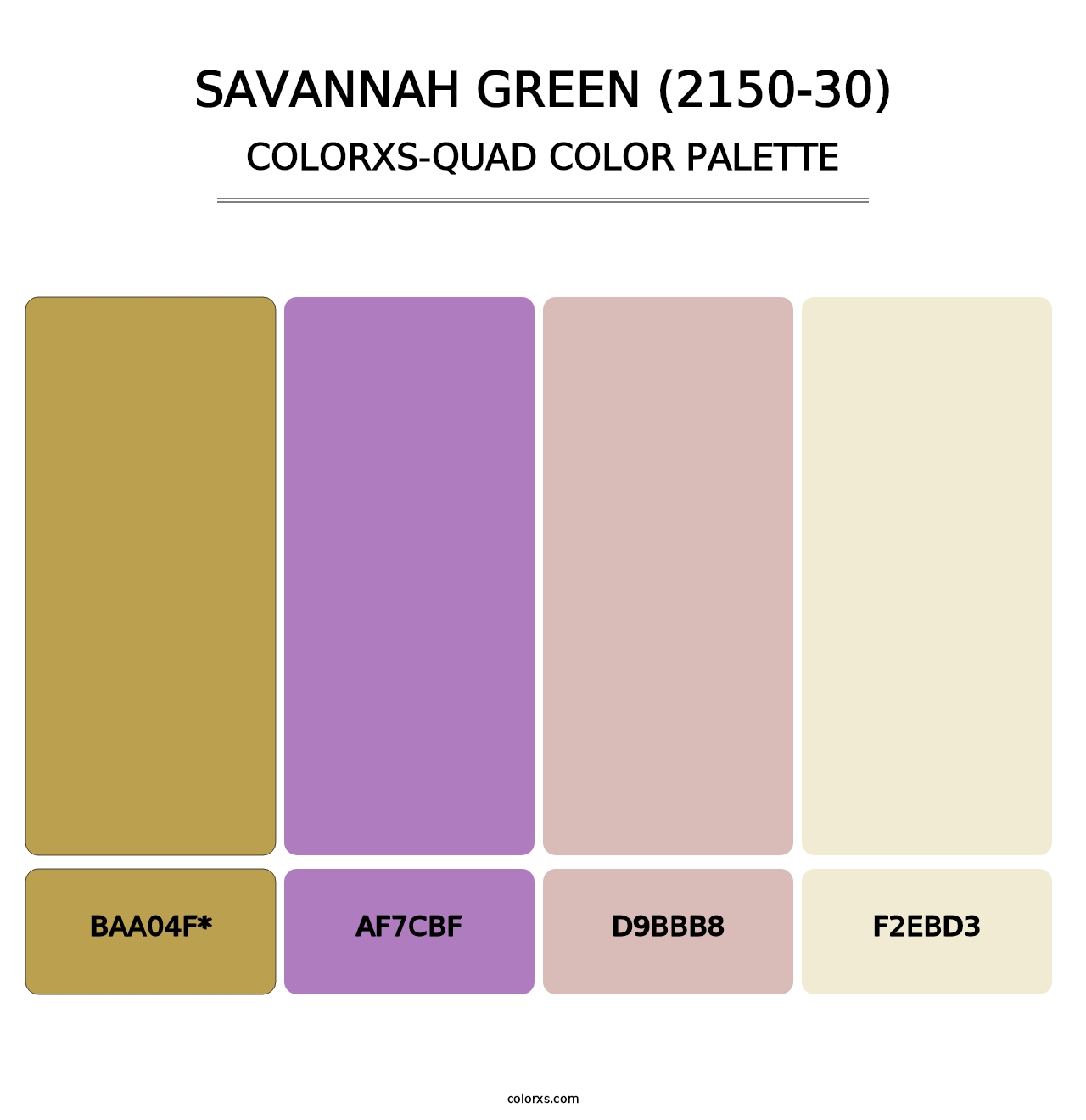 Savannah Green (2150-30) - Colorxs Quad Palette