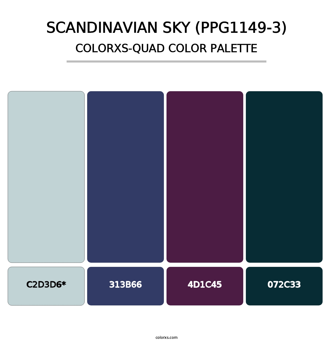 Scandinavian Sky (PPG1149-3) - Colorxs Quad Palette