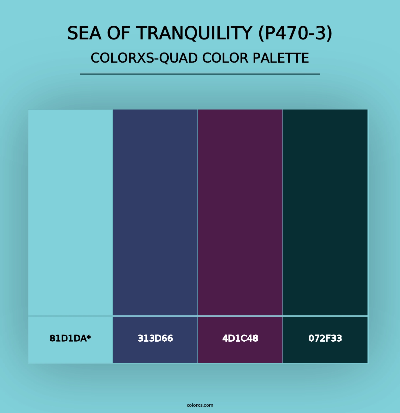 Sea Of Tranquility (P470-3) - Colorxs Quad Palette