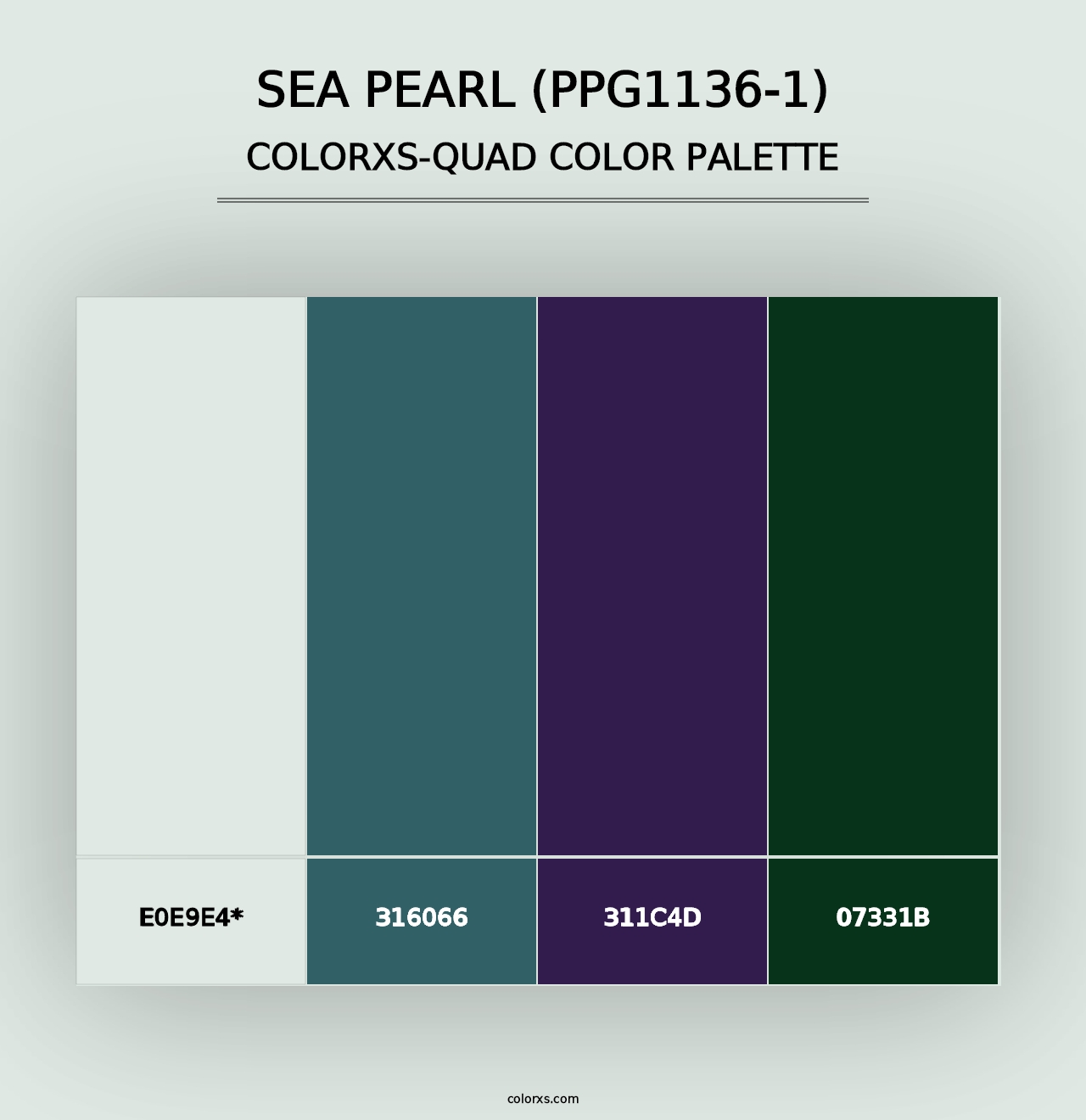 Sea Pearl (PPG1136-1) - Colorxs Quad Palette