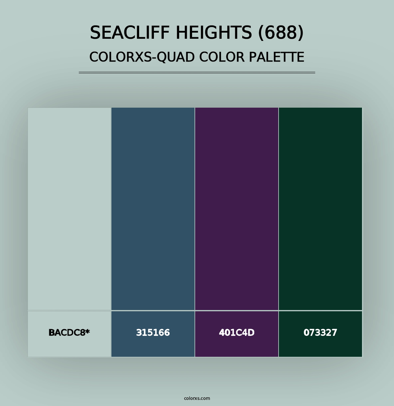 Seacliff Heights (688) - Colorxs Quad Palette