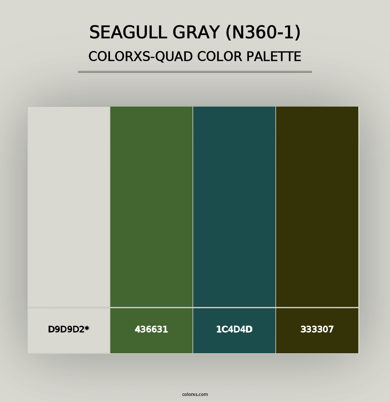 Seagull Gray (N360-1) - Colorxs Quad Palette