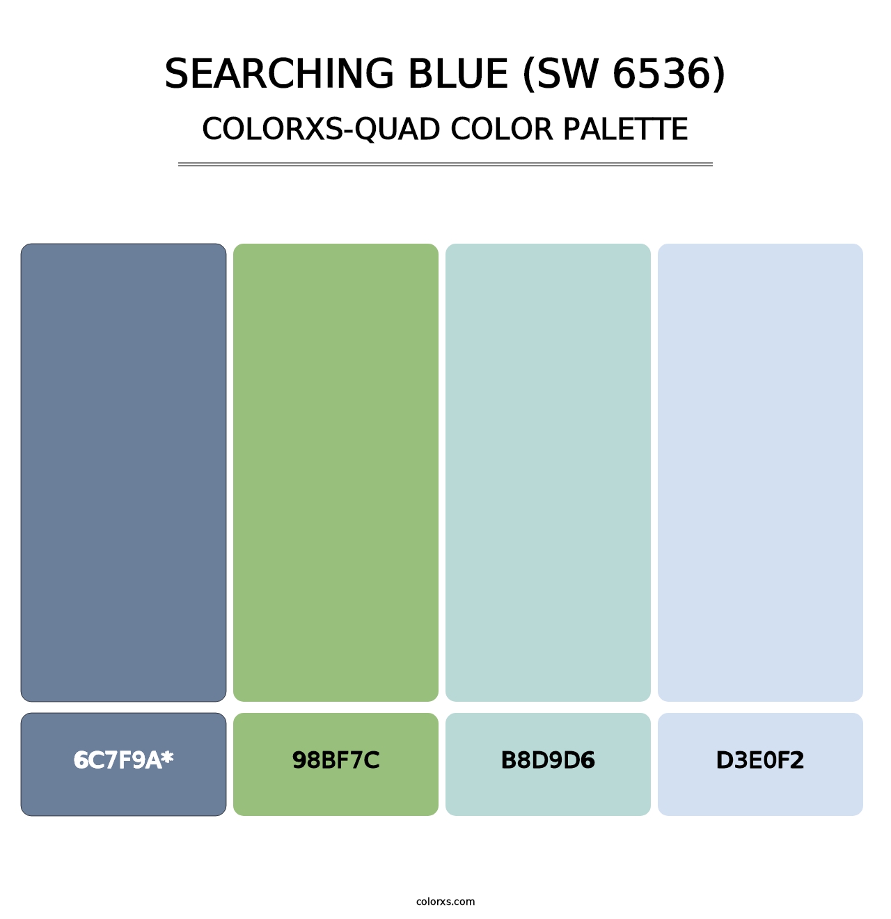 Searching Blue (SW 6536) - Colorxs Quad Palette