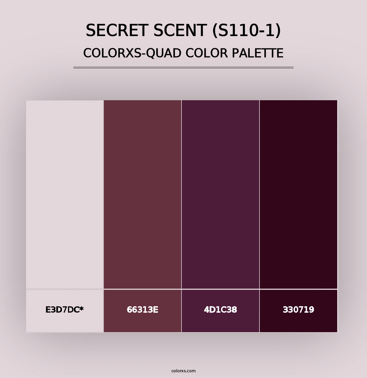 Secret Scent (S110-1) - Colorxs Quad Palette