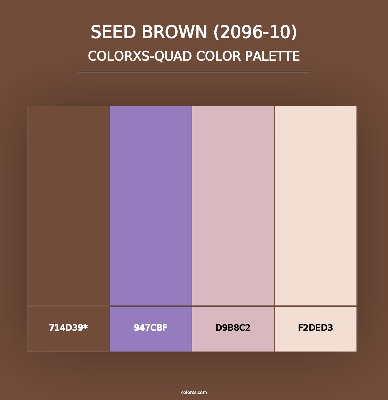 Seed Brown (2096-10) - Colorxs Quad Palette