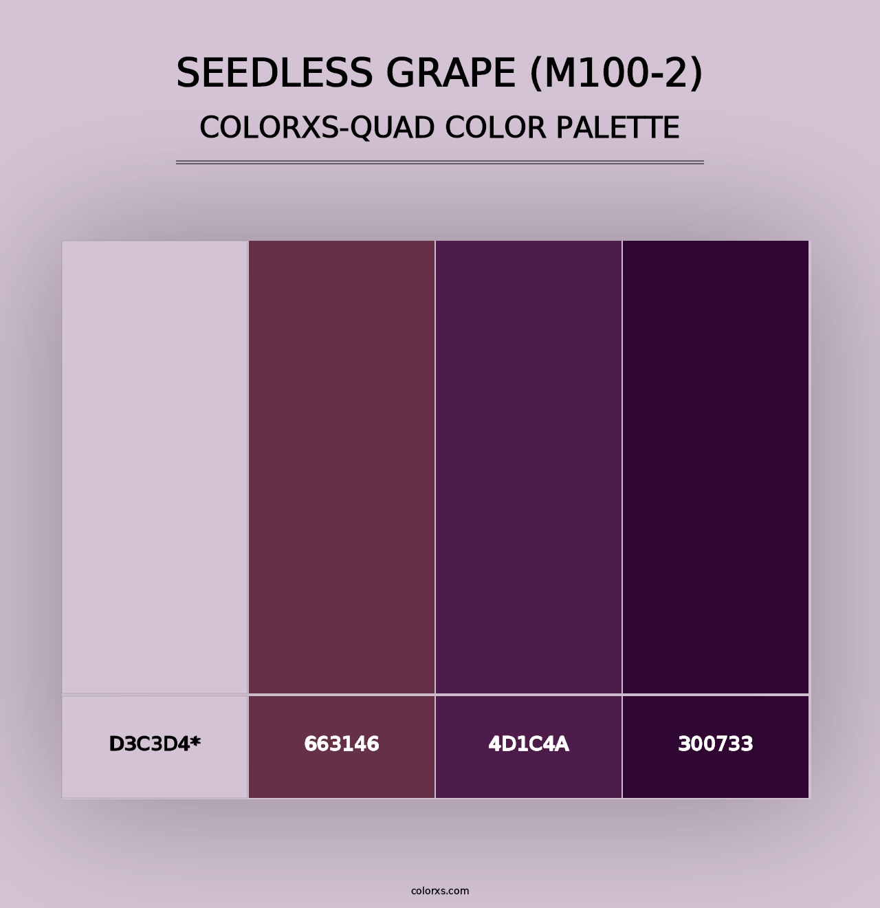 Seedless Grape (M100-2) - Colorxs Quad Palette