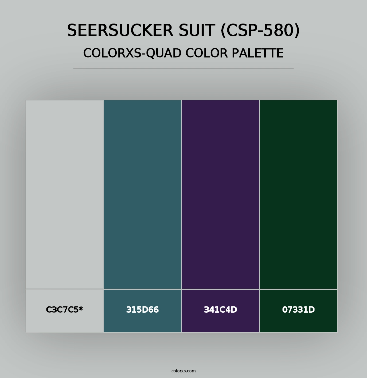 Seersucker Suit (CSP-580) - Colorxs Quad Palette