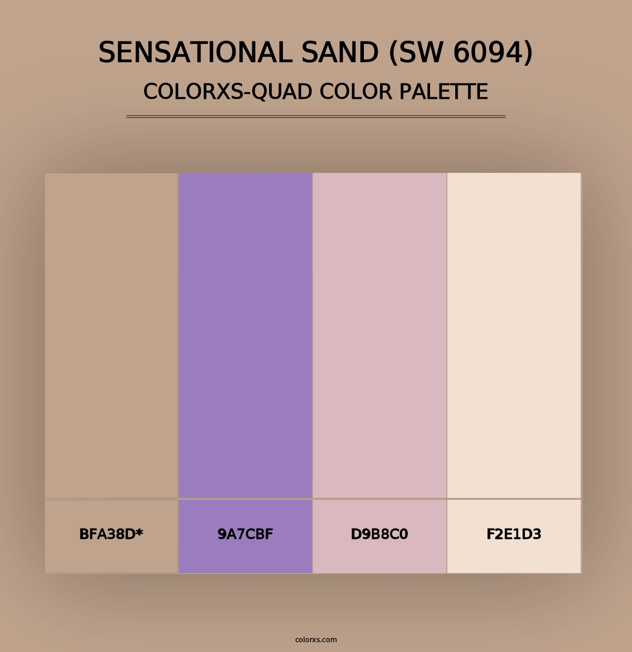 Sensational Sand (SW 6094) - Colorxs Quad Palette