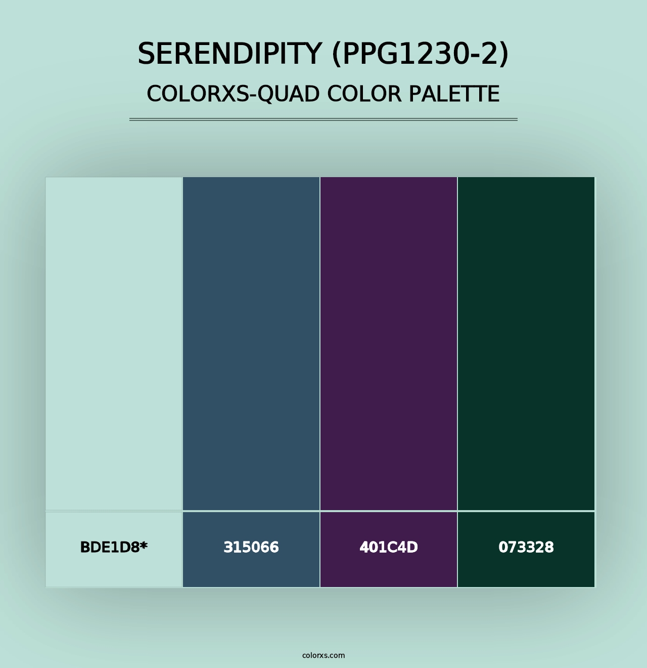 Serendipity (PPG1230-2) - Colorxs Quad Palette