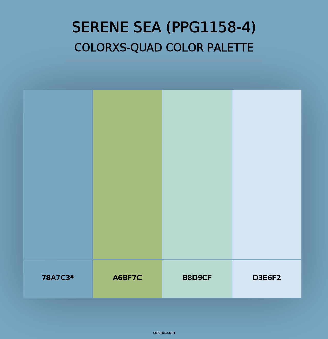 Serene Sea (PPG1158-4) - Colorxs Quad Palette