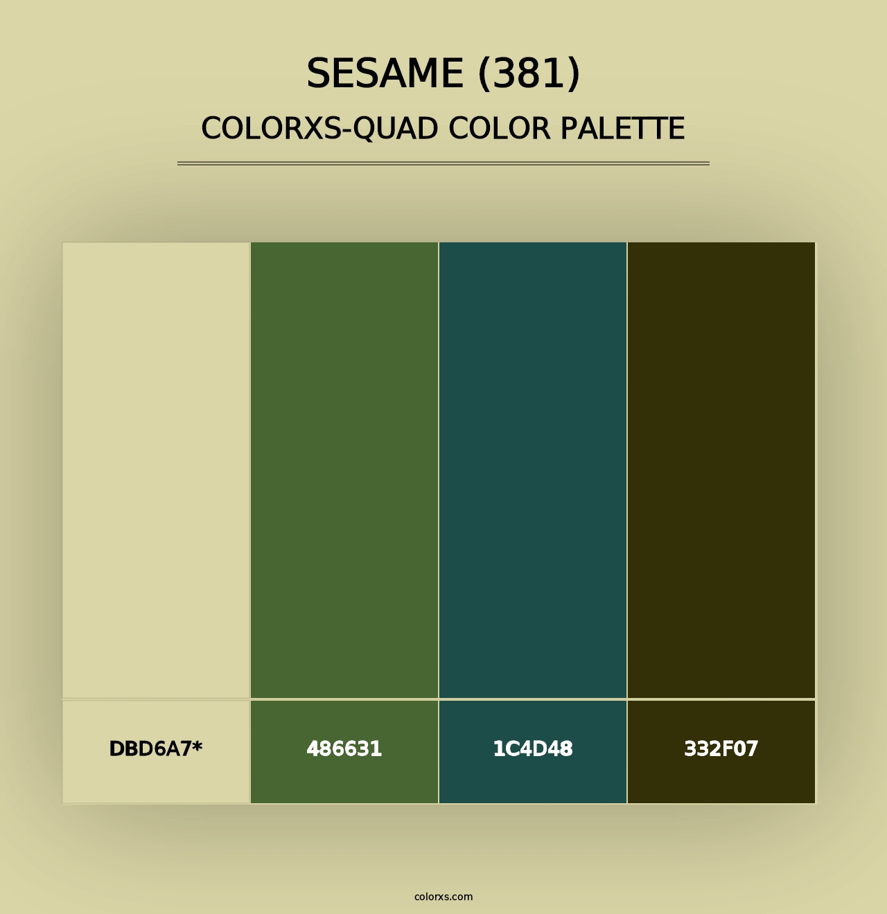 Sesame (381) - Colorxs Quad Palette